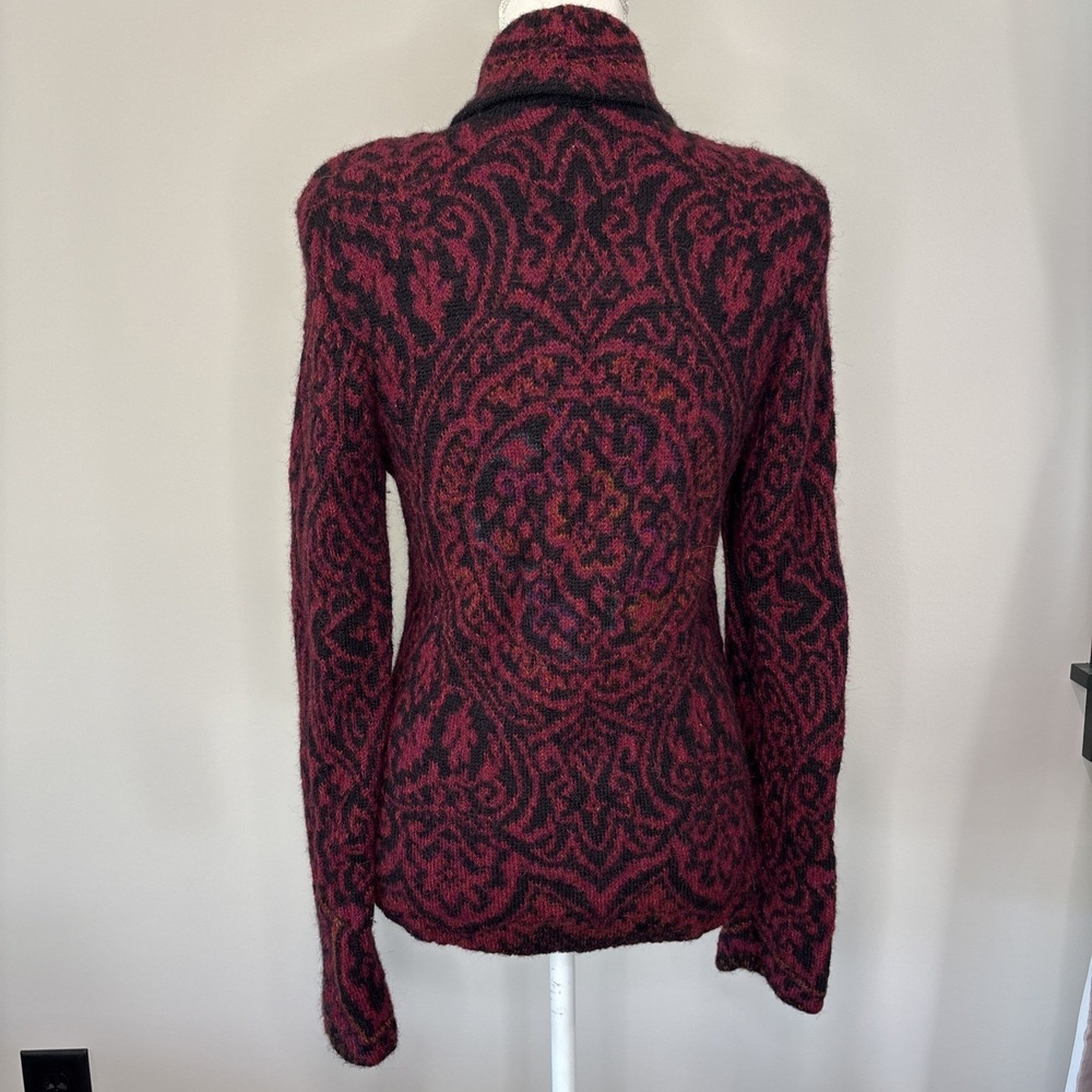 Peruvian Connection‎ 100% Alpaca Handmade Bolivia MEDIUM Cardigan Sweater FLAW - Picture 4 of 11